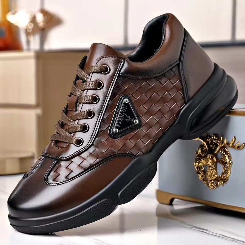 Men'S Shoes Hey Dude - Новые мужские кожаные туфли на платформе,