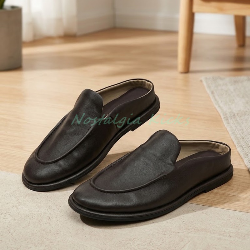 Men'S Shoes Smart - Мужские кожаные мюли без задника, лоферы,